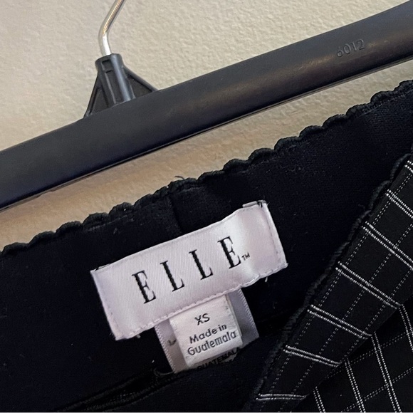 Elle women's plaid cropped  Black and White Striped Pants Preppy Academia - Picture 5 of 5